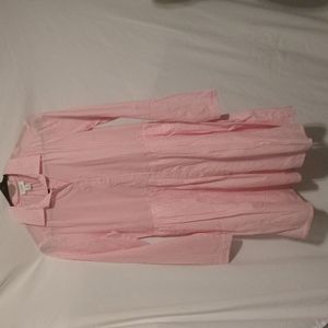 Pink and white striped dress